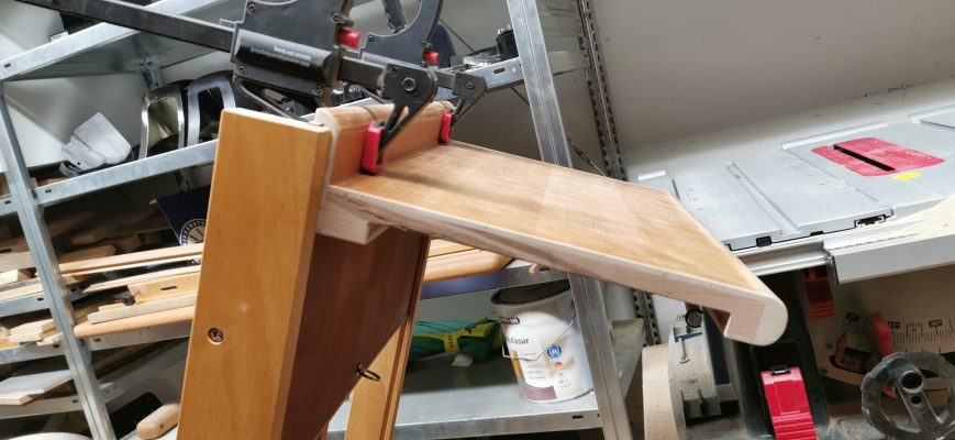 Test assembly on wooden sled